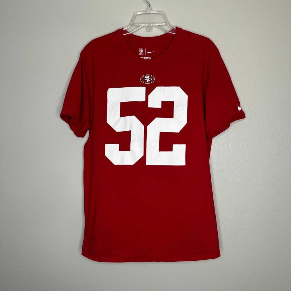Nike NFL San Francisco 49ers Patrick Willis 52 T-Shirt Mens XXL Red Athletic Cut